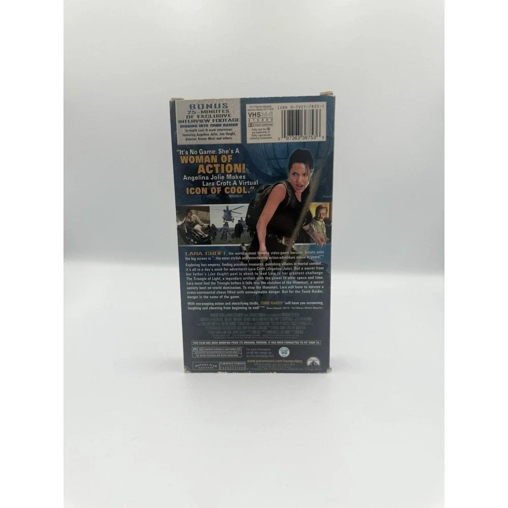 Vintage Lara Croft Tomb Raider Angelina Jolie‎ VHS
